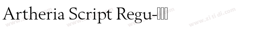 Artheria Script Regu字体转换